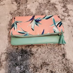 Tropical Fold Over Reversible Clutch